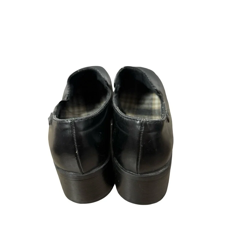 Vintage 90's Y2K MUDD Black Chunky Heel‎ Platform Loafers Shoes Size 6.5